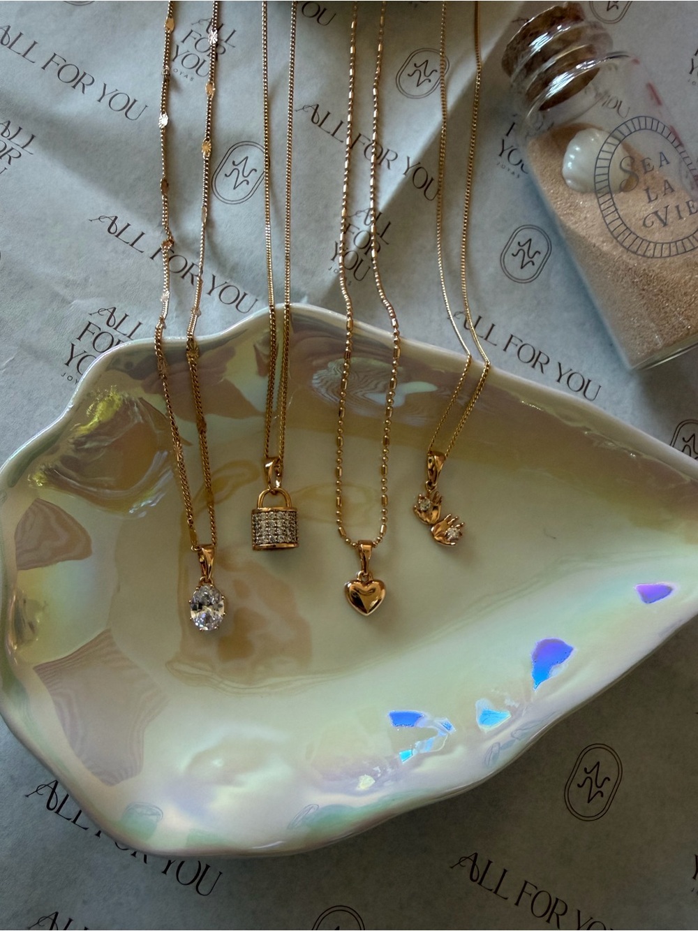 Lock gold filled necklace - Picture 2 of 3